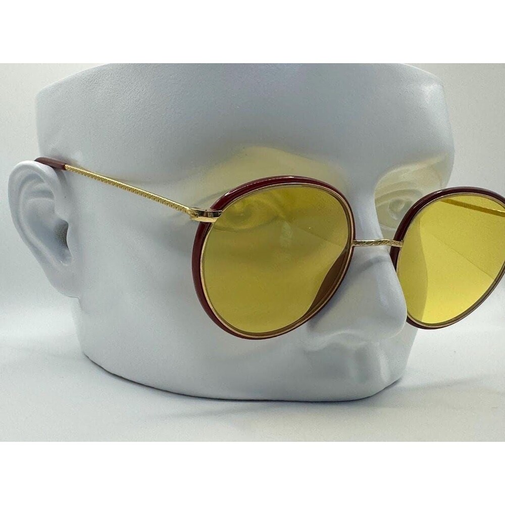 True Vintage Oversize Sunglasses NOS Round Style Yellow Lens Oleg Cassini #572